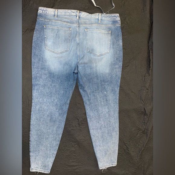 Lane Bryant Women’s 26 Distressed Skinny Jeans Medium Wash Stretch Denim - Picture 2 of 7